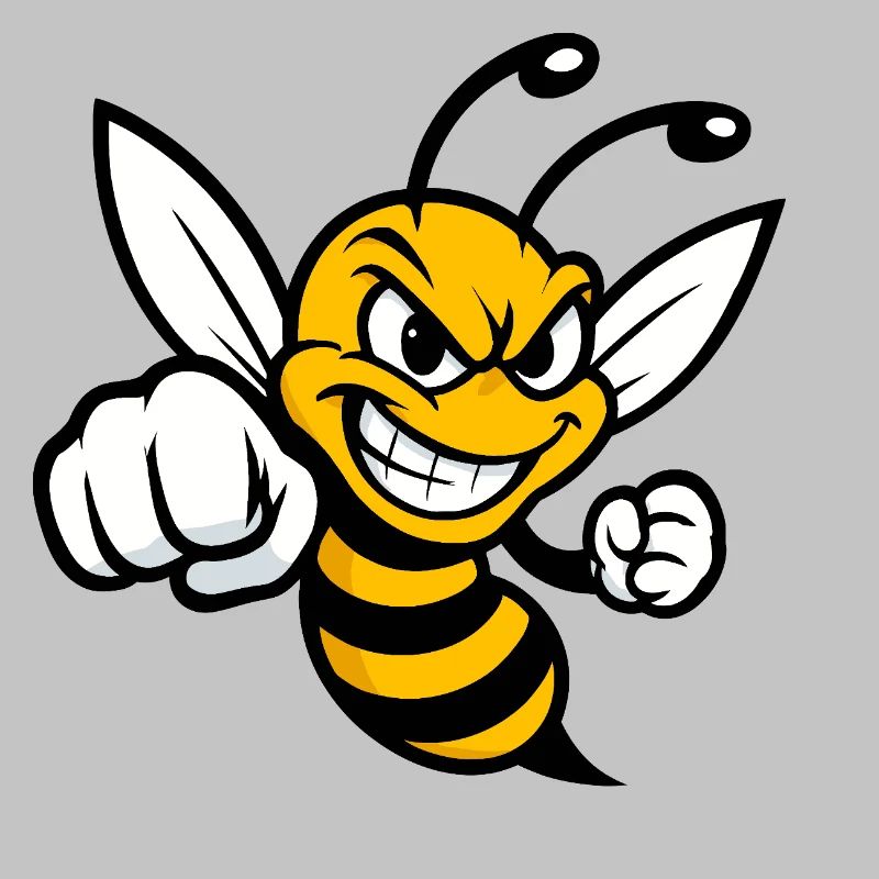 Abeille avec le poing