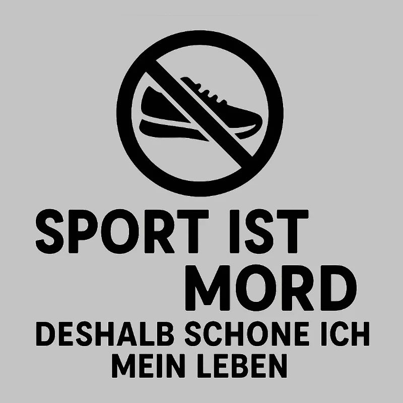 Sport ist Mord – Ironisches Statement Shirt