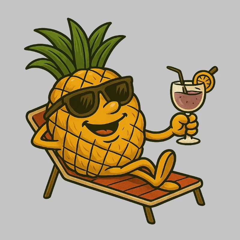 Relaxed Pineapple Joey – Lustiges Sommerdesign