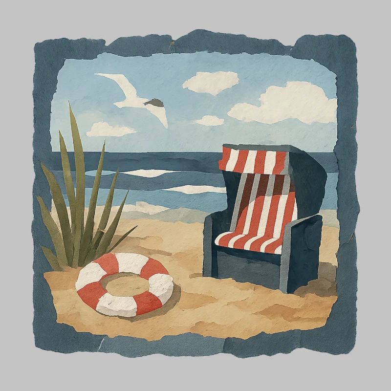 Baltic Sea beach collage for the right holiday feeling