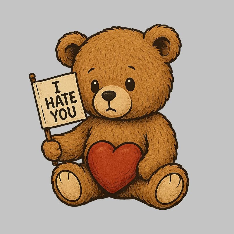 Love and Hate Teddy Bear Design