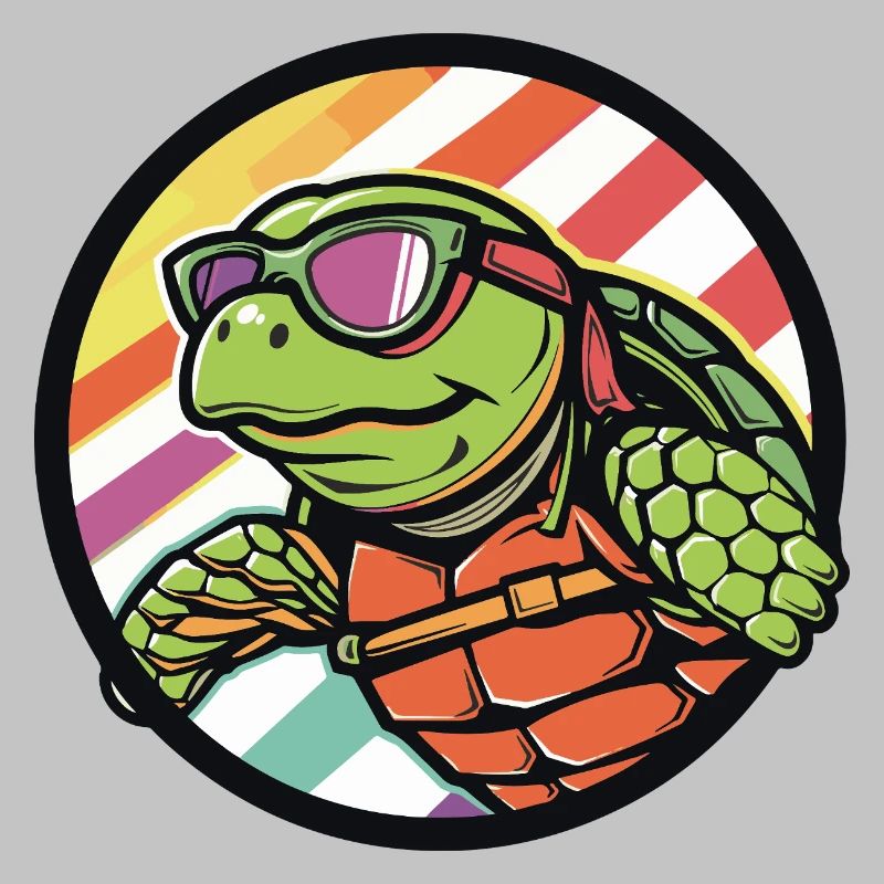 Tortue Bande Dessinée Cool