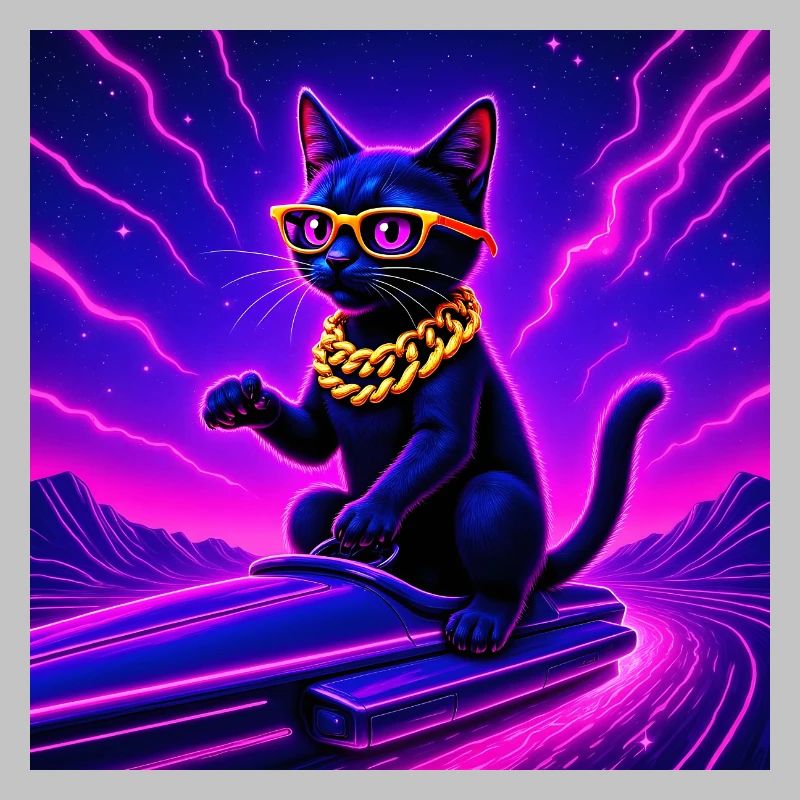 Space Cat - Cool - Cyber Purr