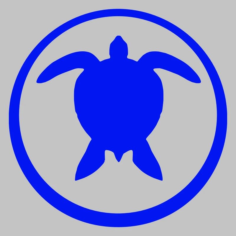 Water turtle circle round silhouette icon