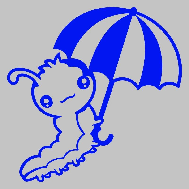 Fliegende Raupe Regenschirm Himmel Windig Urlaub