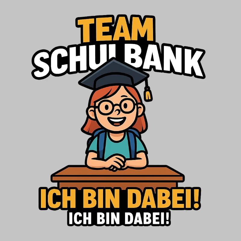 Team Schulbank Einschulung Kinder Kids Grundschule