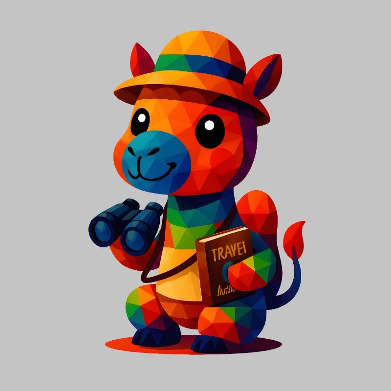Guide de voyage WPAP Polygon Style Animaux Chameau