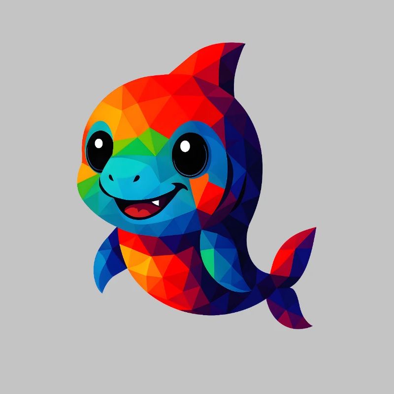 WPAP Polygon Kawaii Style Animals