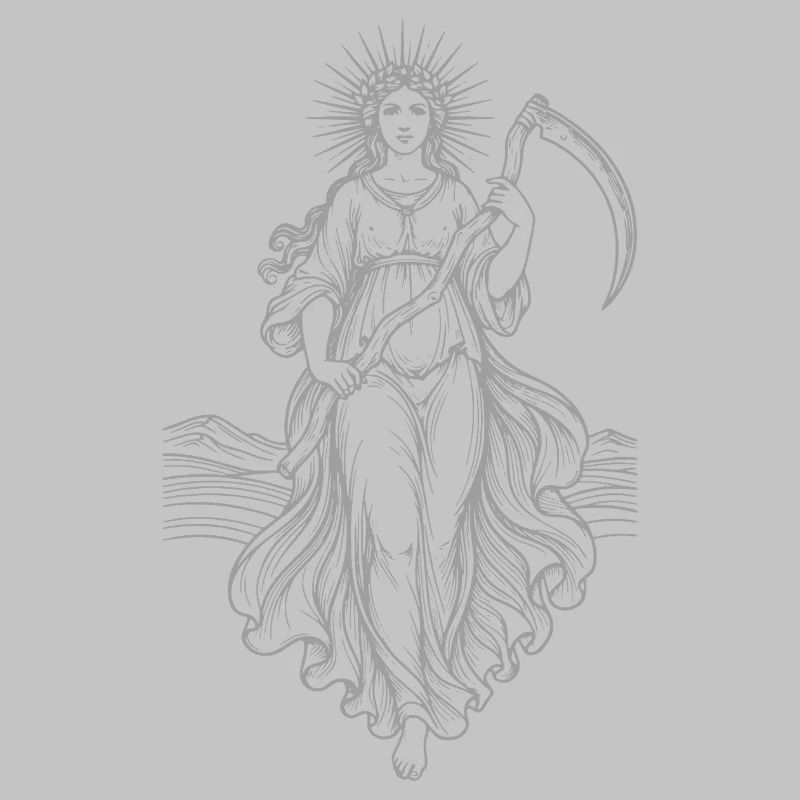 Déesse céleste Moissonneur avec la faux