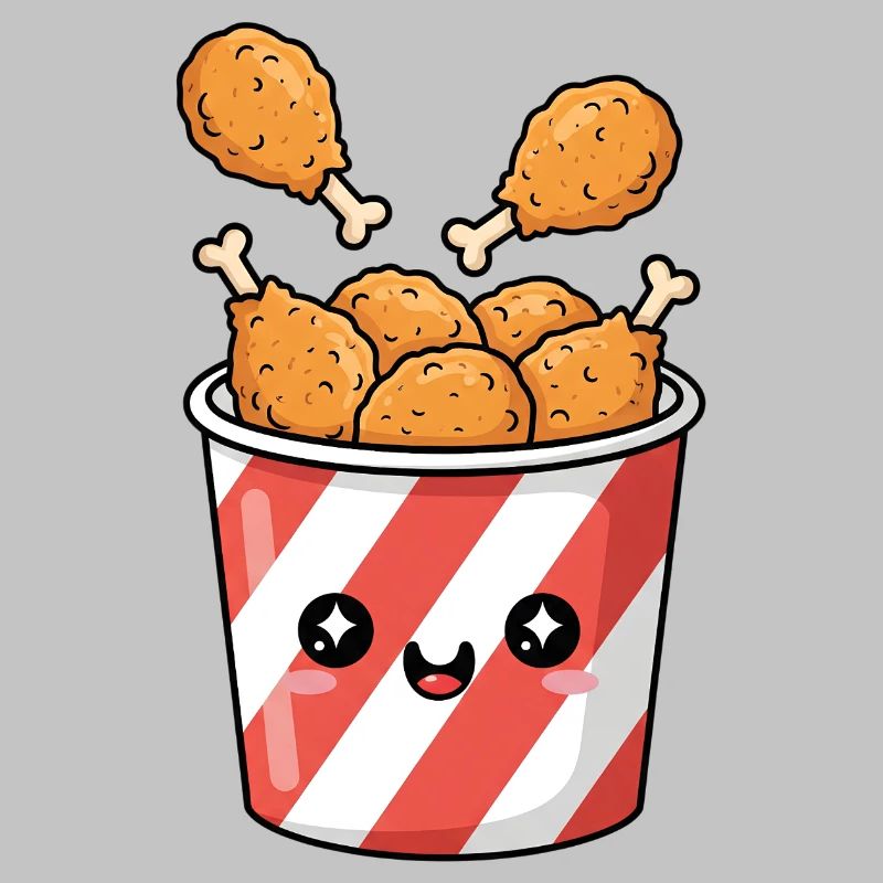 Kawaii-Brathähnchen-Eimer