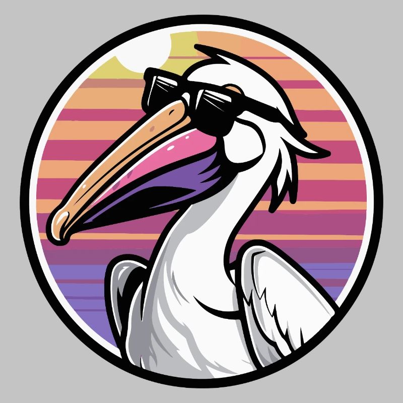 Pelican Bird Cool Comic