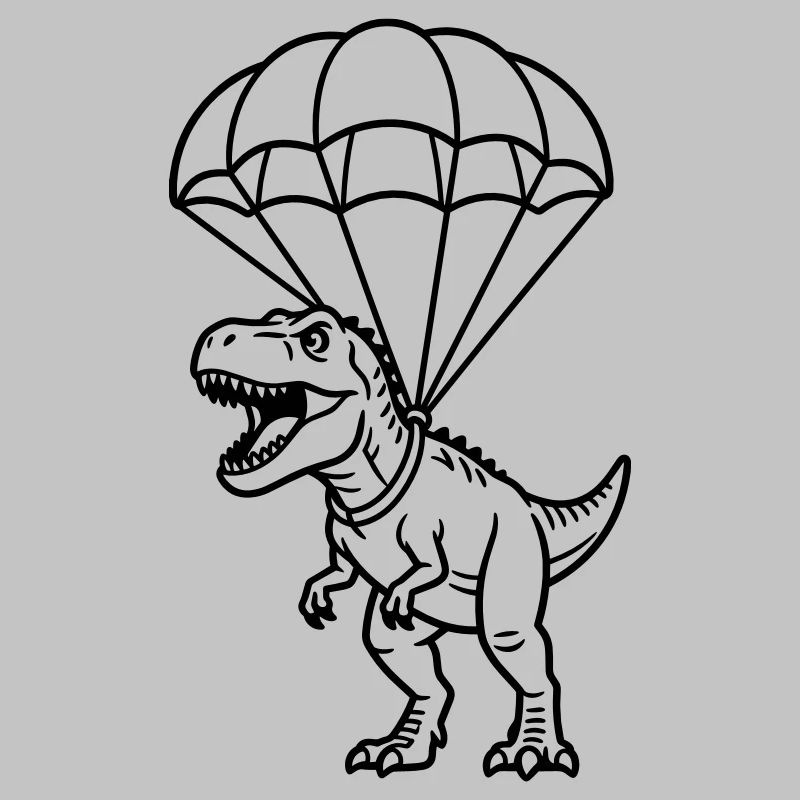 T Rex avec parachute