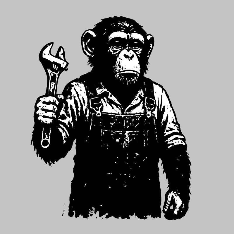 Tag der Arbeit Affen Arbeiter