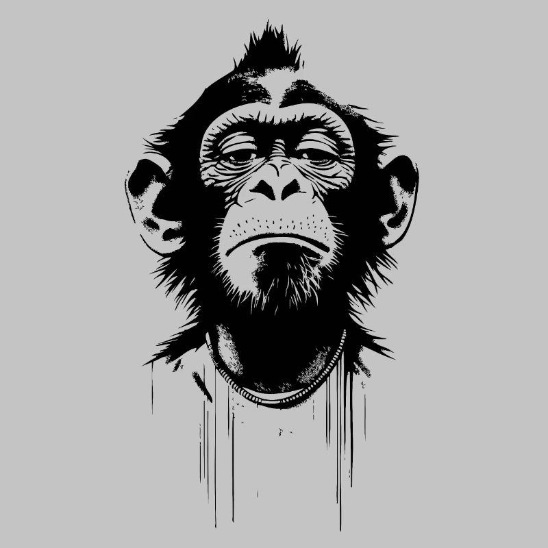 Eingebildeter Affe im Banksy Style