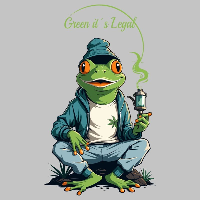 Frosch mit Pfeife