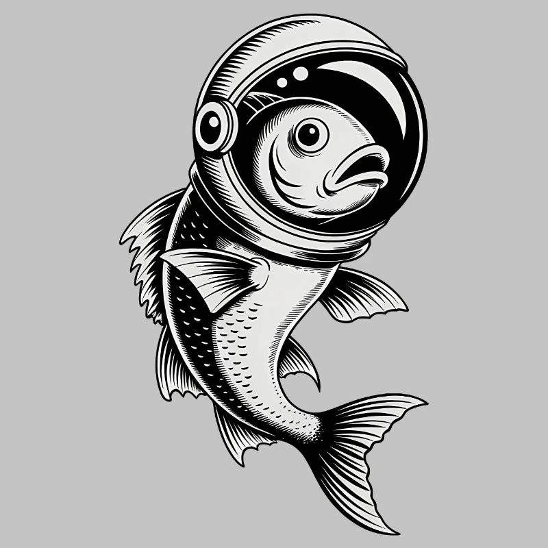 Poisson dans l’espace - Logo Cool Astonomy