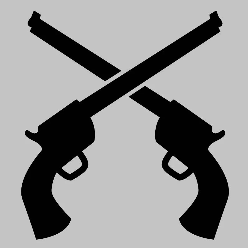 gunslinger guns crossed plain