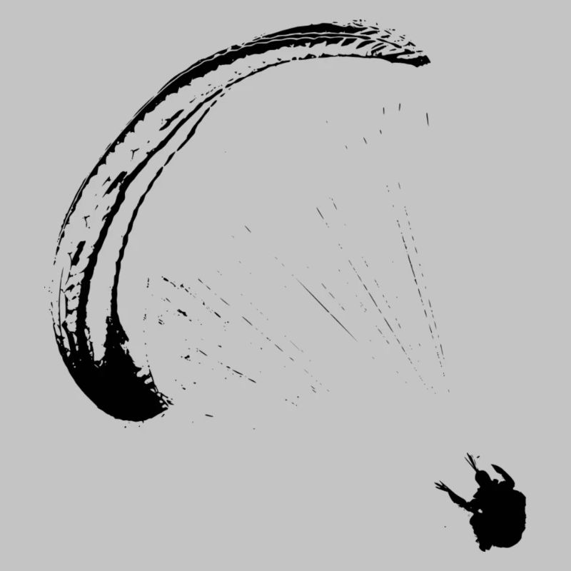 paraglider bw