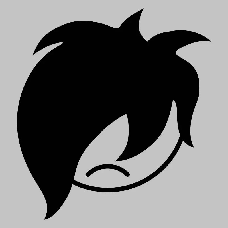 Trauriger Unglücklicher Emo Lange Schwarze Haare
