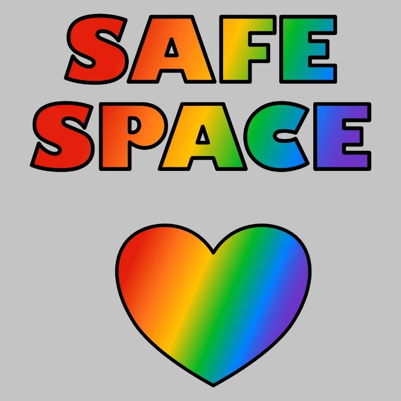 LGBT Safe Space Rainbow Heart