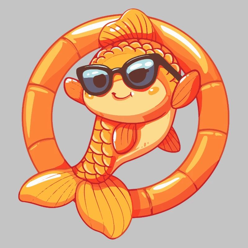 Poisson rouge Bande dessinée Cool