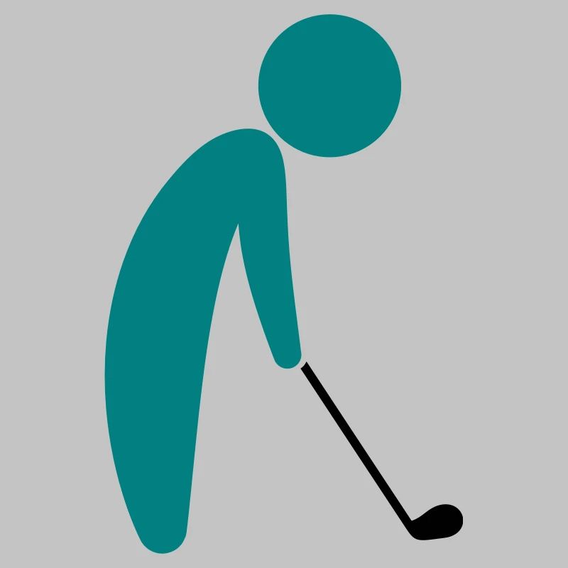 A golfer about to tee
