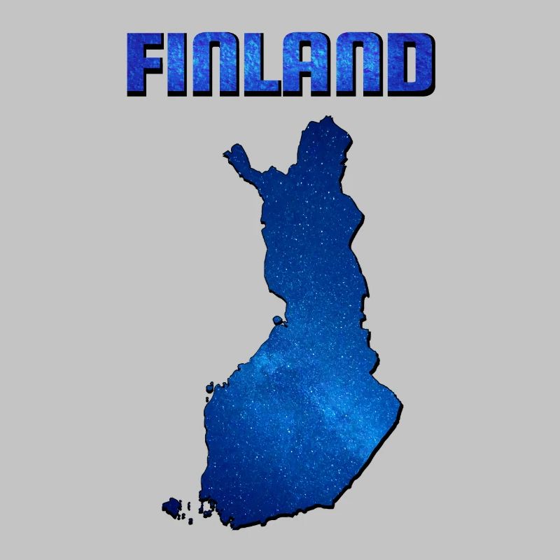 Blue Finland Map