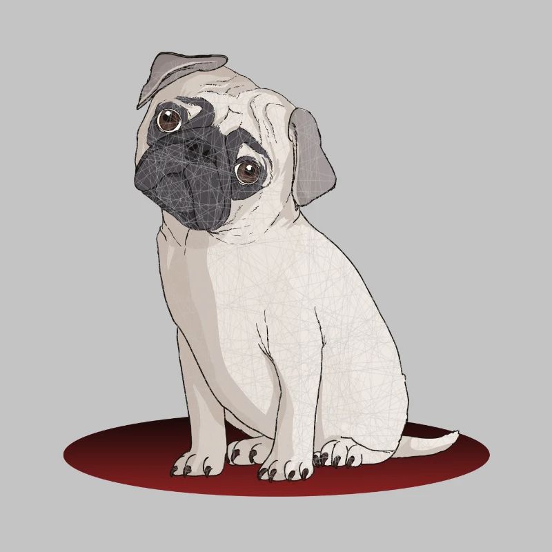 Süßer Designer Mops mit super Effekten