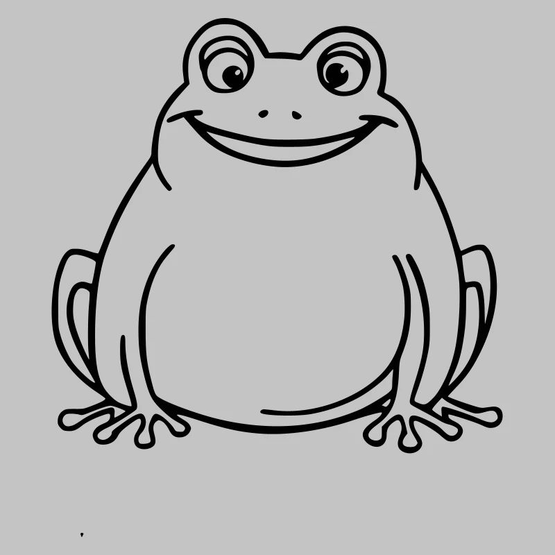 Funny frog as vector illustration