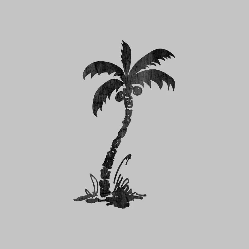 | de cocotiers des mers du Sud noir