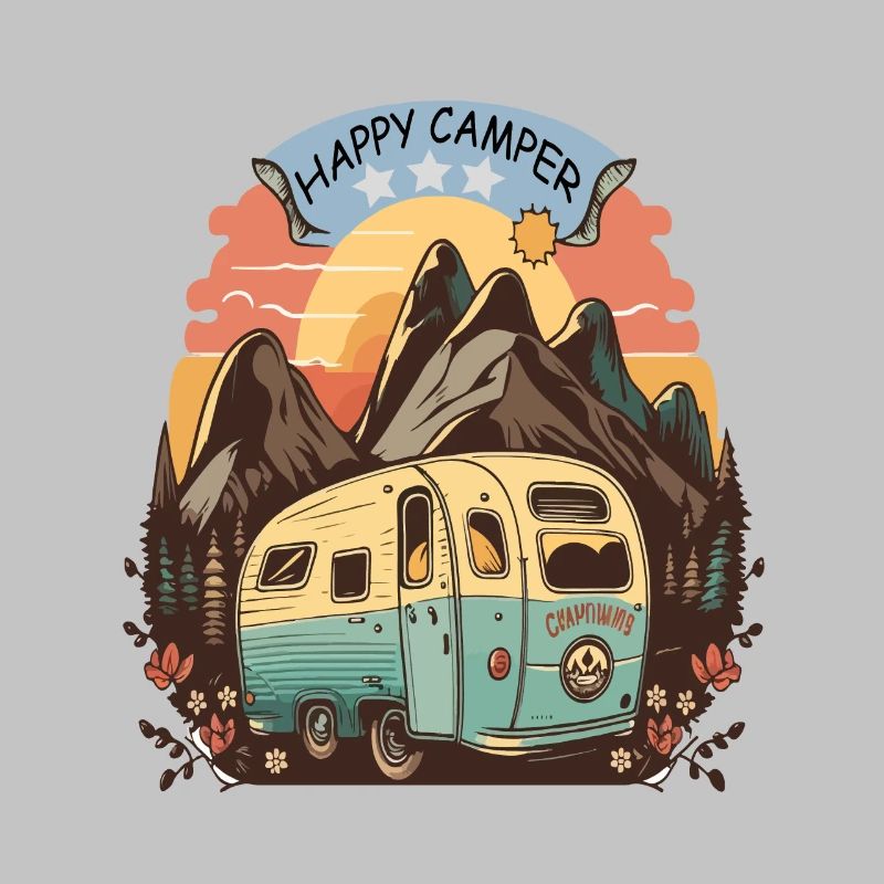 Glücklicher Camper