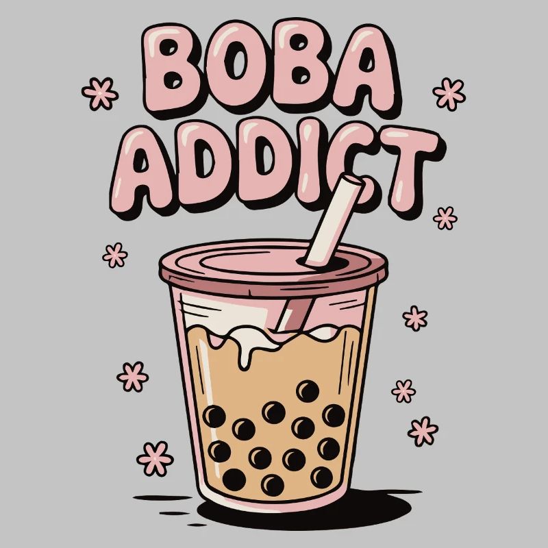 Boba Addict Cup Of Bubble Tea Tapioca Pearls