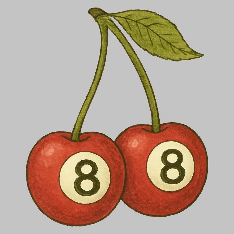 Cherry 8 boule Retro Pool Vibes Design