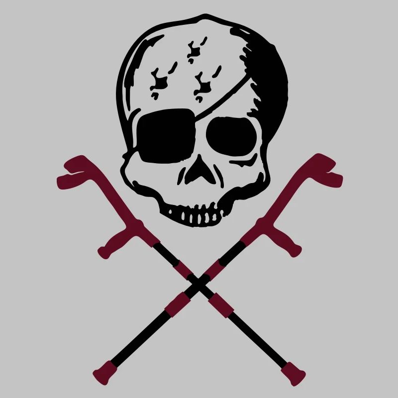 crutches skull