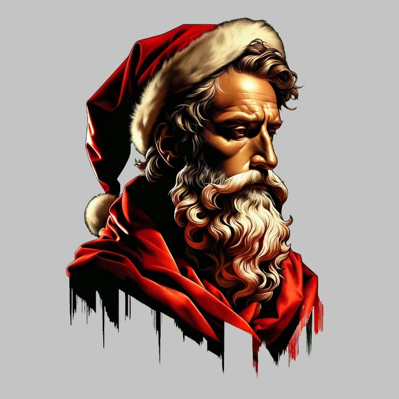 Trauriger melancholischer Weihnachtsmann