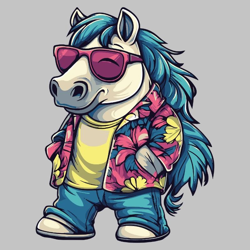 Vacances de bande dessinée de cheval