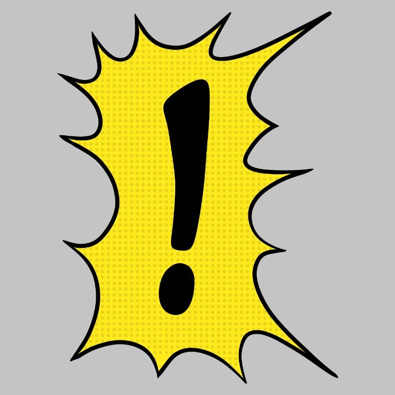 Das Ausrufezeichen im Comic Stil
