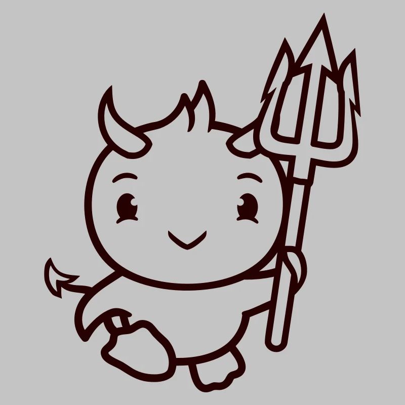 bird devil horns satan trident hell evil cool