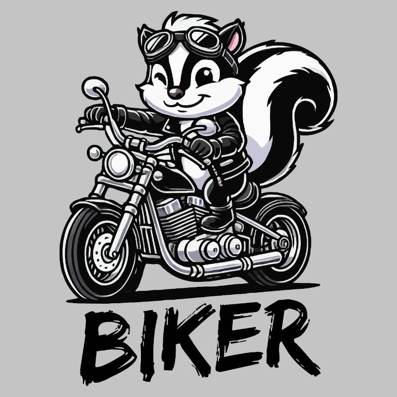 Stinktier Motorrad Biker
