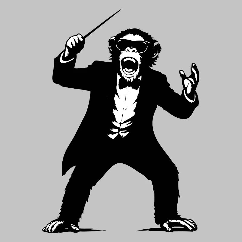 Affen Dirigent im The Monkey Dance Orchestra