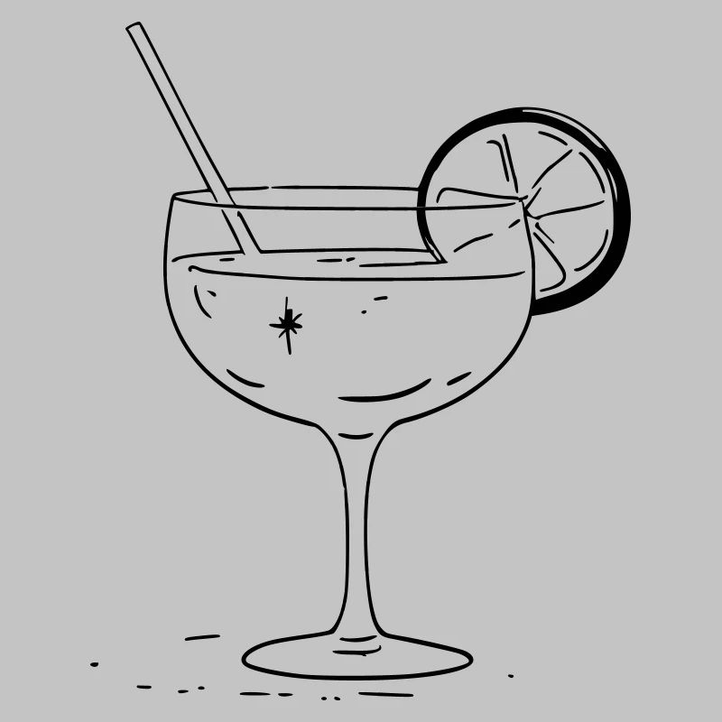 Graphique de cocktail - Conception de fête estivale