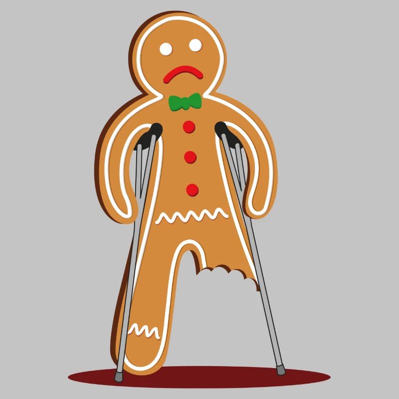 gingerbread man hurt (red)