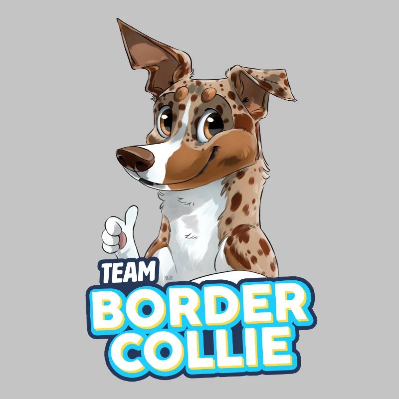 TEAM Border Collie Poils Courts - Rouge MerleTri