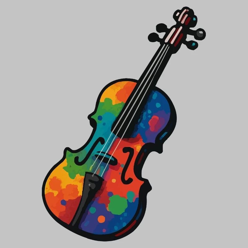 Violon Violon Éclaboussures de Couleur