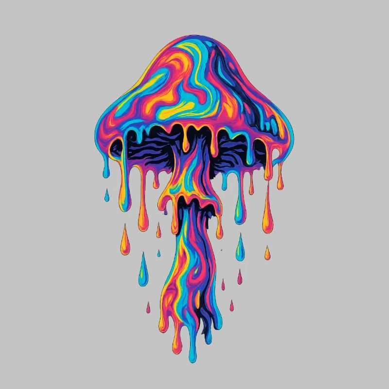 Psychedelischer Magic Mushroom – Tropfender LSD-St