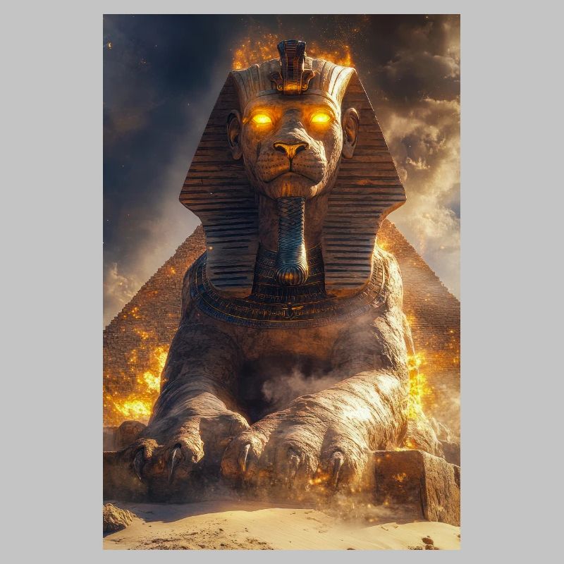 Erweckte Sphinx des Feuers