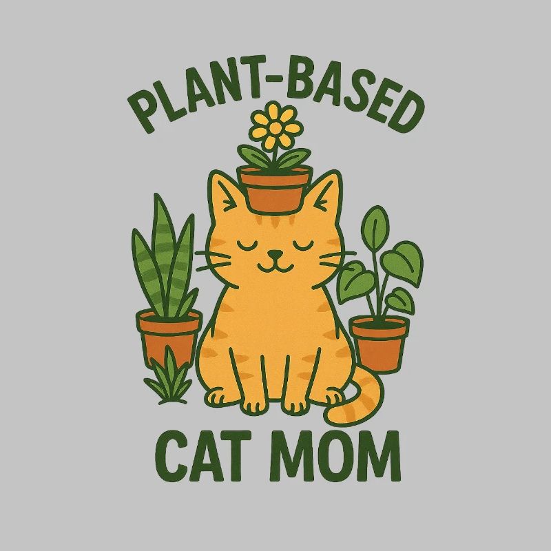 Maman chat à base de plantes