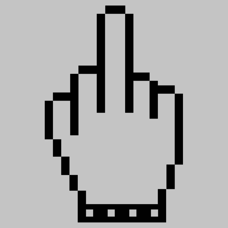 hand middle finger pixel