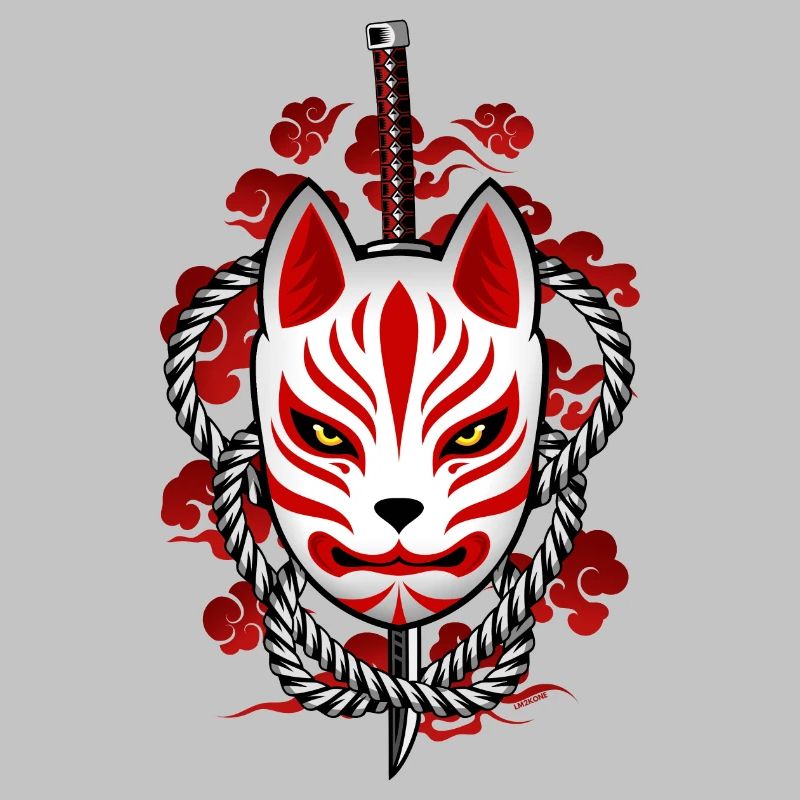 Japan Kitsune - Walddämon Maske