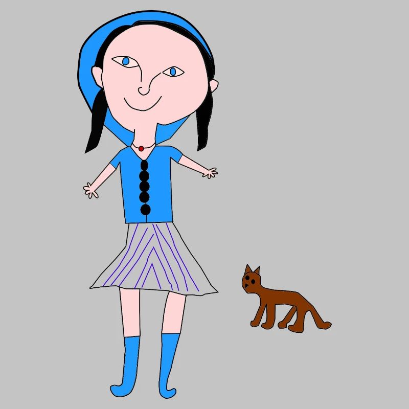 PETIT FILLE CHAT